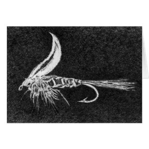 Tarjeta clásica de volante de trucha "Oro de liebr