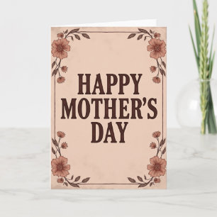 Tarjeta Clásica del Día de la Madre Amorosa