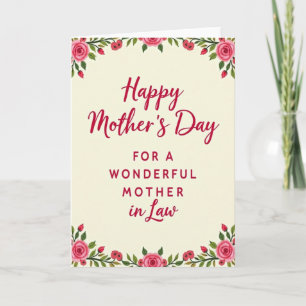 Tarjeta Clásica del Día de la Madre con Rosas