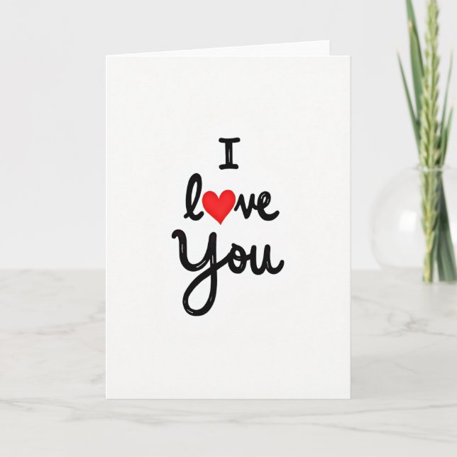 Tarjeta Clásica Mate Te Amo (Anverso)
