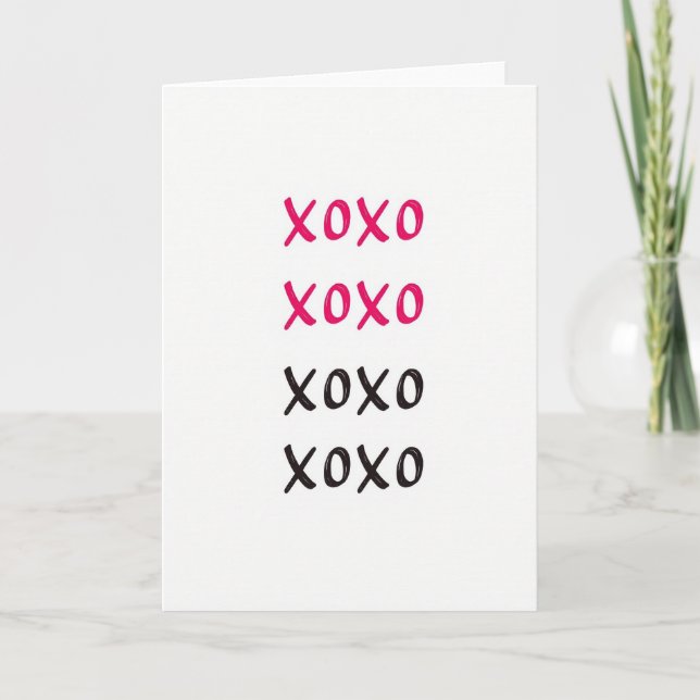 Tarjeta Clásica Xoxo Te Amo (Anverso)