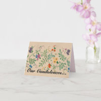 Tarjeta clásica y tradicional "Nuestras Condolenci