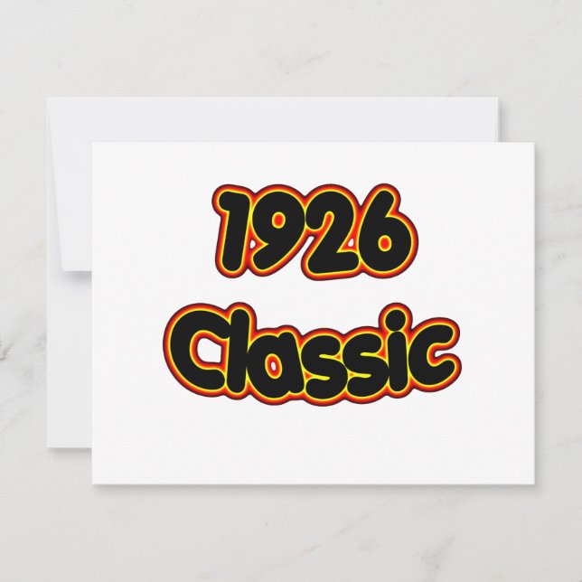 Tarjeta Clásico de 1926 (Anverso)