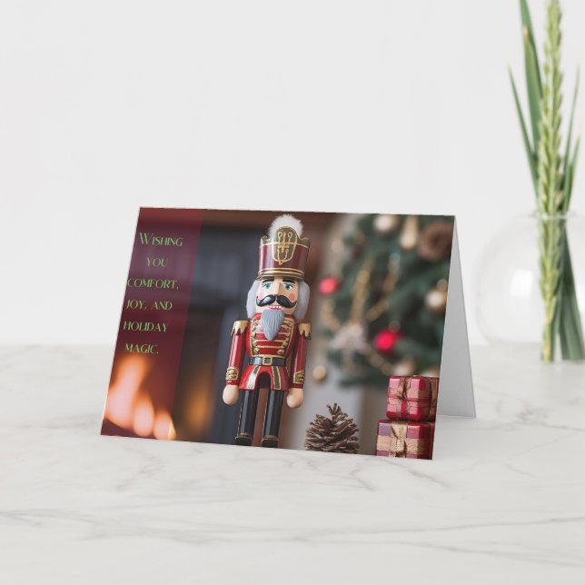 Tarjeta Clásico Nutcracker y diseño mágico de vacaciones (Anverso)