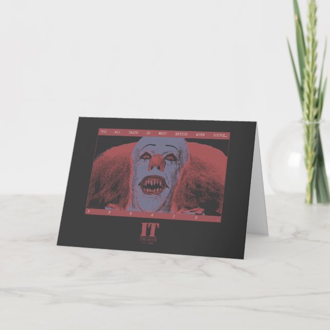Tarjeta Clásico Pennywise - Mucho mejor cuando tienes mied (Anverso)
