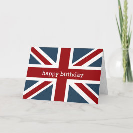 Tarjeta Clásico Union Jack Flag Feliz cumpleaños 2