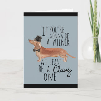 Tarjeta Clásico Wiener Dog Watercolor
