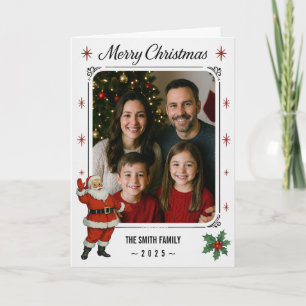 Tarjeta Clásicos Navidades de Santa Sede saludan con foto