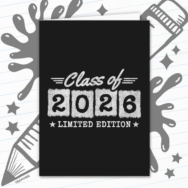 Tarjeta Class of 2026 Limited Edition Graduation Quote (Subido por el creador)