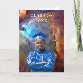 Tarjeta Class of 20XX Custom Photo Orion Nebula Graduation