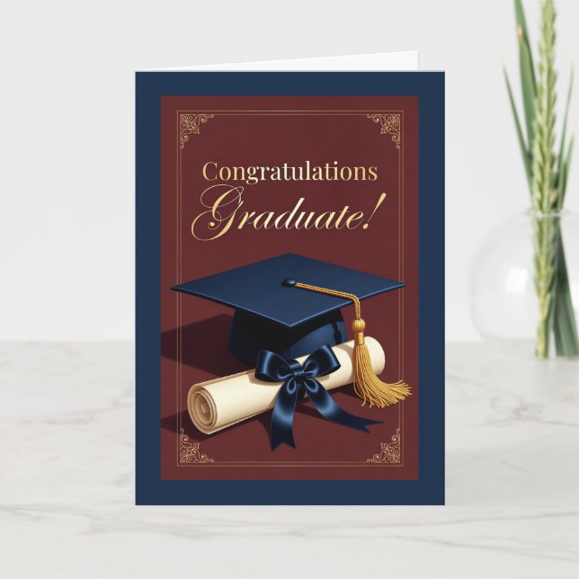 Tarjeta Classic Graduation Achievement Theme (Anverso)