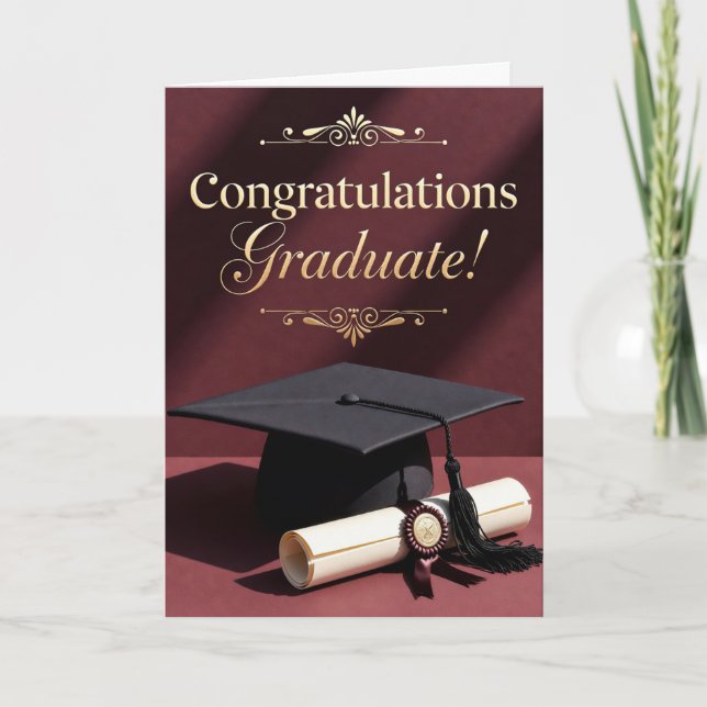 Tarjeta Classic Graduation Ceremony Theme (Anverso)