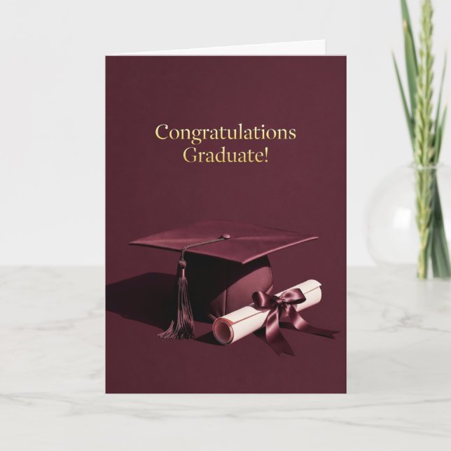 Tarjeta Classic Graduation Ceremony Theme (Anverso)