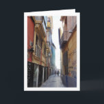 Tarjeta Classic Valencian Street, España<br><div class="desc">Classic Valencian Street,  España Greeting Card. You can easily customize this product for free if you would like to add wording or change the color of the background.</div>