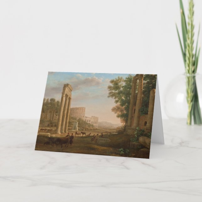 Tarjeta Claude Lorrain - Ruinas del foro romano (Anverso)