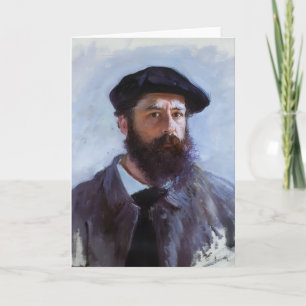 Tarjeta Claude Monet, Autorretrato con boina,