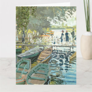 Tarjeta Claude Monet. Bañistas en La Grenouillère
