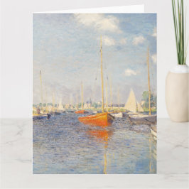 Tarjeta Claude Monet. Barcas rojas, Argenteuil