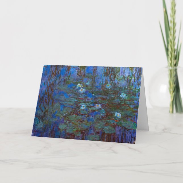 Tarjeta Claude Monet - Blue Water Lilies (Anverso)
