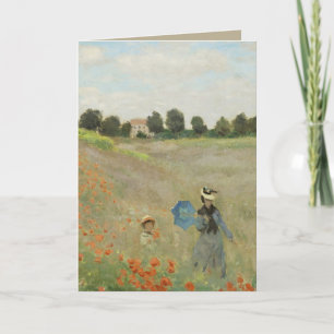 Tarjeta Claude Monet El campo de amapolas cerca de Argente