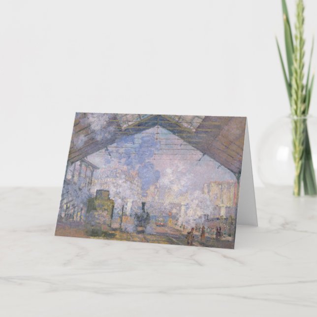 Tarjeta Claude Monet el | el St. Lazare, 1877 de Gare (Anverso)