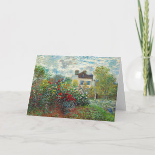 Tarjeta Claude Monet - El jardín del artista en Argenteuil