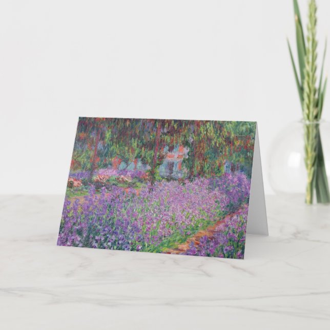 Tarjeta Claude Monet| El jardín del artista en Giverny (Anverso)