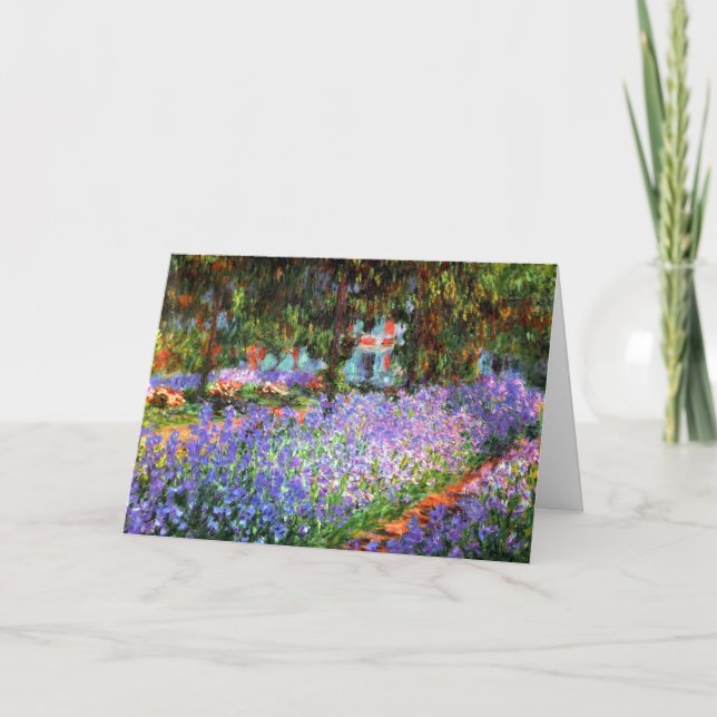 Tarjeta Claude Monet, el jardín del artista en Giverny Pos (Anverso)