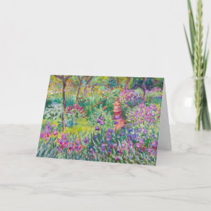 Tarjeta Claude Monet - El jardín del Iris en Giverny