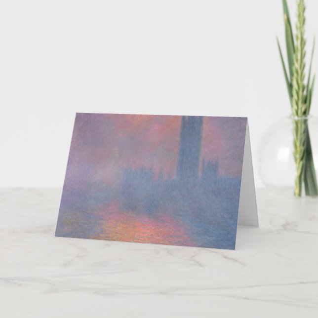 Tarjeta Claude Monet el | las casas del parlamento, (Anverso)