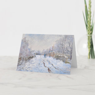 Tarjeta Claude Monet - Escena de nieve en Argenteuil