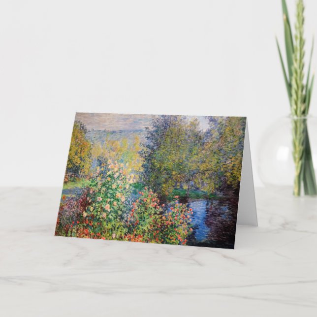 Tarjeta Claude Monet - Esquina del jardín de Montgeron (Anverso)