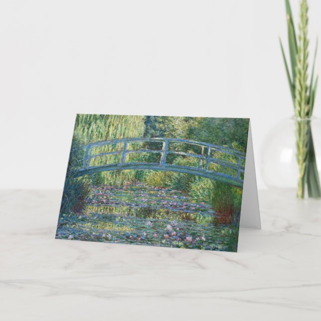 Tarjeta Claude Monet - estanque de Lily del Agua, Armonía  (Anverso)