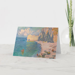 Tarjeta Claude Monet - Etretat: Playa y Falaise d'Amont