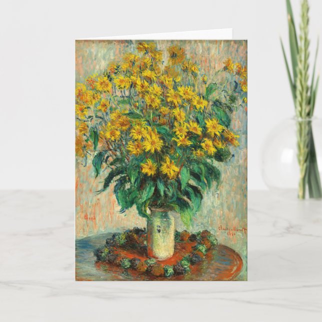 Tarjeta Claude Monet - Flores de Tupinambo (Anverso)