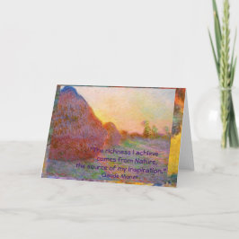 Tarjeta Claude Monet Haystacks