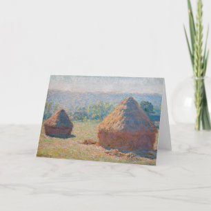 Tarjeta Claude Monet - Haystacks, fin de verano