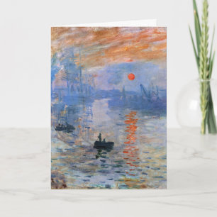 Tarjeta Claude Monet Impresión Amanecer 1872 Puerto Arte