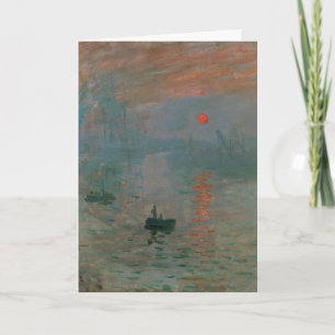 Tarjeta Claude Monet Impresión Amanecer Impresión de Arte 