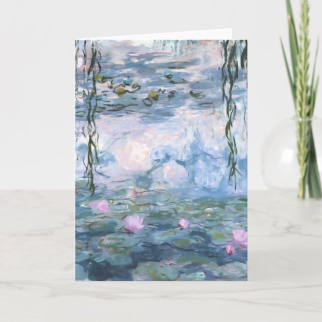 Tarjeta Claude Monet Impressionist Water Lillies Painting (Anverso)