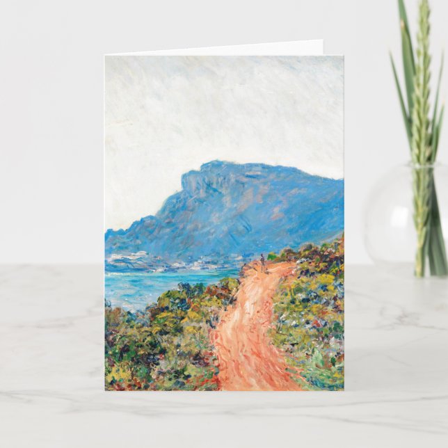 Tarjeta Claude Monet La Corniche cerca de Mónaco (Anverso)