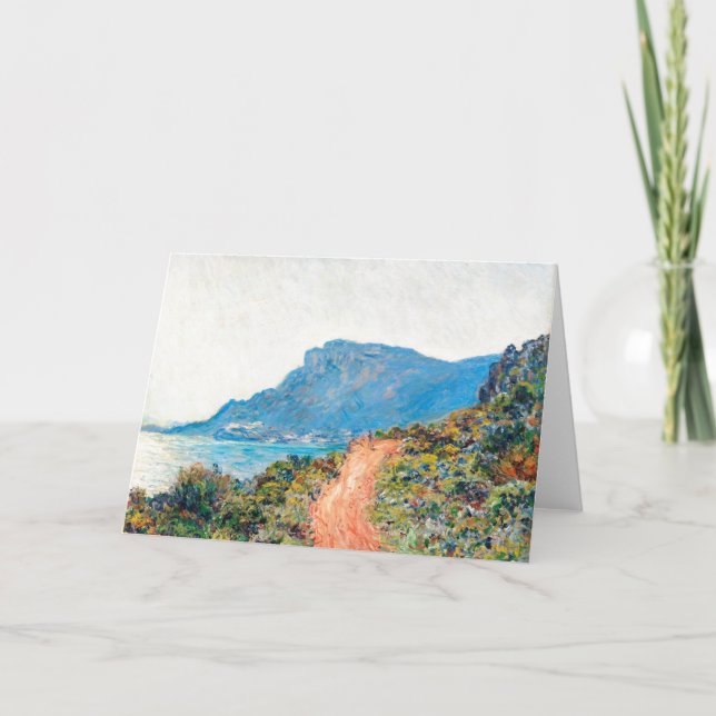 Tarjeta Claude Monet La Corniche cerca de Mónaco (Anverso)