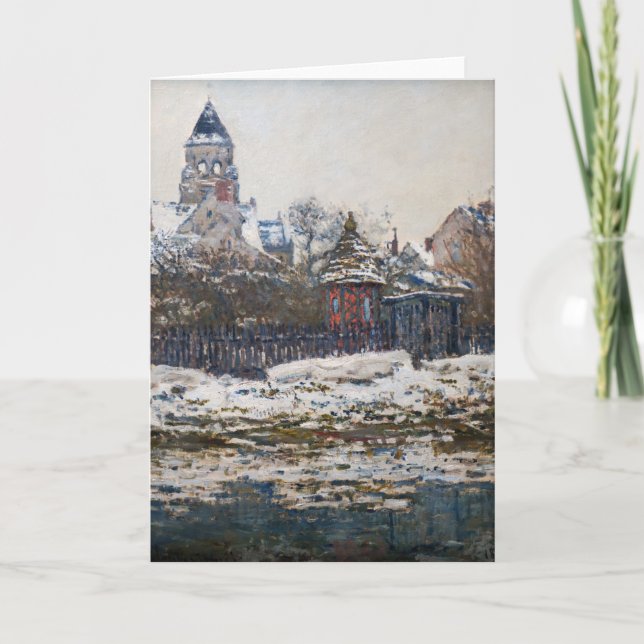 Tarjeta Claude Monet - La Iglesia de Vetheuil (Anverso)