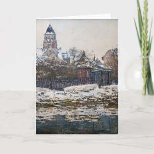 Tarjeta Claude Monet - La Iglesia en Vetheuil