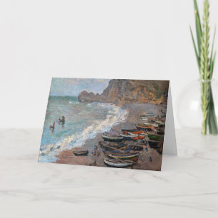 Tarjeta Claude Monet - La playa de Etretat