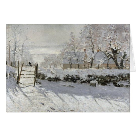 TARJETA CLAUDE MONET LA URRACA