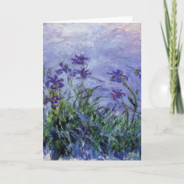 Tarjeta Claude Monet Lila Irises