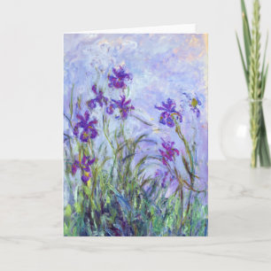 Tarjeta Claude Monet - Lilac Irises / Iris Mauves