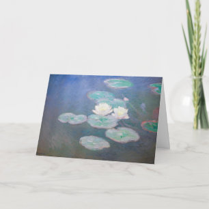 Tarjeta Claude Monet - Lilies de agua, efecto nocturno
