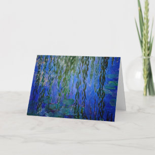 Tarjeta Claude Monet - Lilis de agua con sauce lloroso